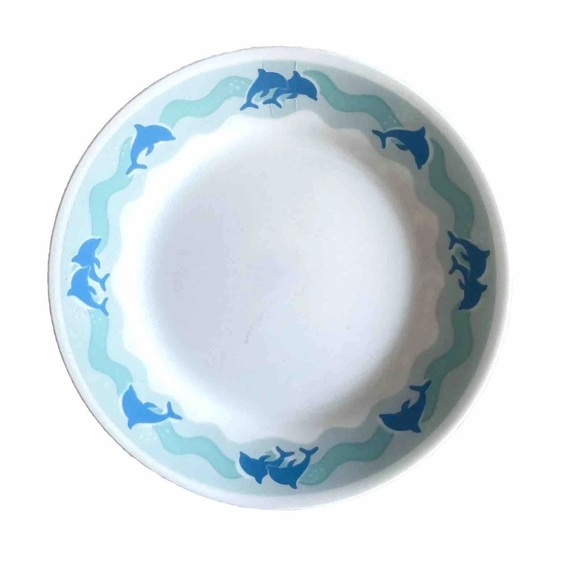 Corelle Ocean Dance Dolphins Salad Luncheon Plates Set/8 Vintage 1980’s 1990’s - Picture 8 of 13